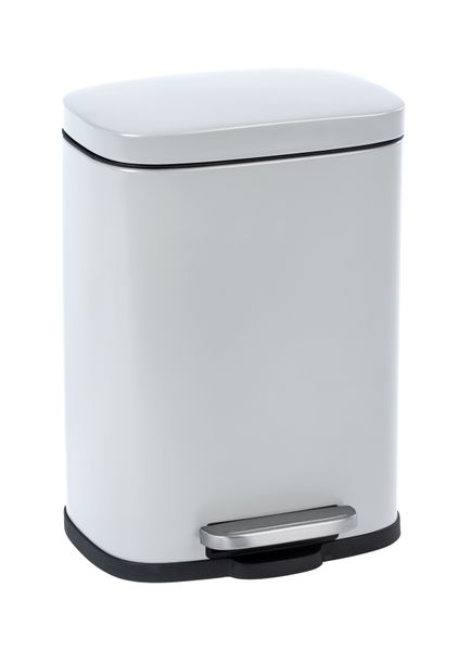 Wenko – Pedal Bin 5L – Leno Range - Easy-Close – Steel - White