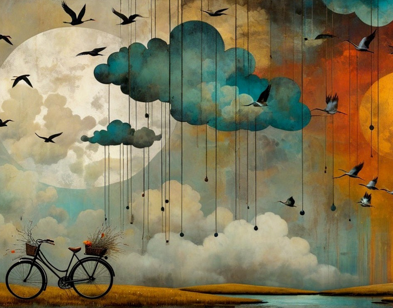 Modern Canvas Wall Art Home Decor - A Cloudy Day
