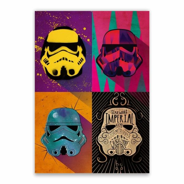 Colourful Storm Trooper Masks Poster - A1