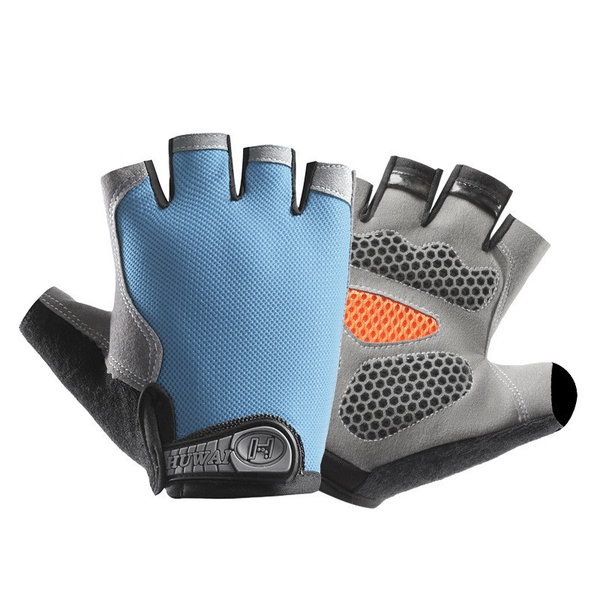 3 Pairs Light Blue Butterfly Mesh Gloves