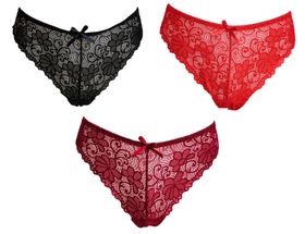 Sexy Thongs Lace Panties Underwear G-String - Pack of 3 | Shop Today