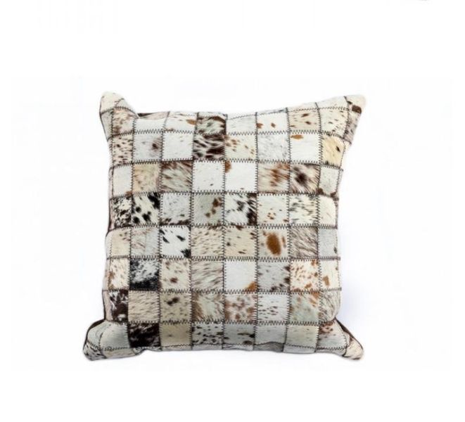 Lebocode - Cowhide Leather Hair-On Patchwork Cushion Pillow Cover
