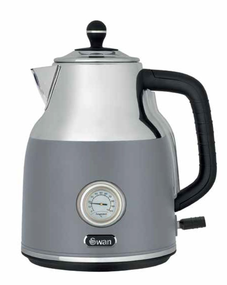 Swan 1,7 Litre Grey Cordless Kettle with Temperature Guage Shop Today