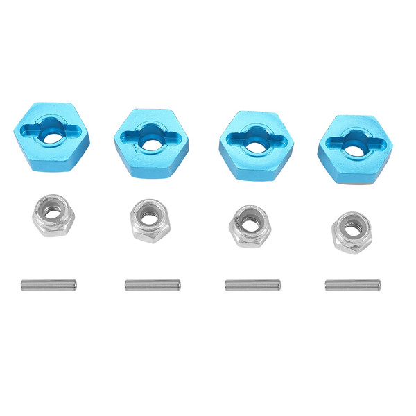 4Pcs Metal 12Mm Wheel Hex Adapter For Tamiya Tt01 Tt-01 Tt02 Xv01