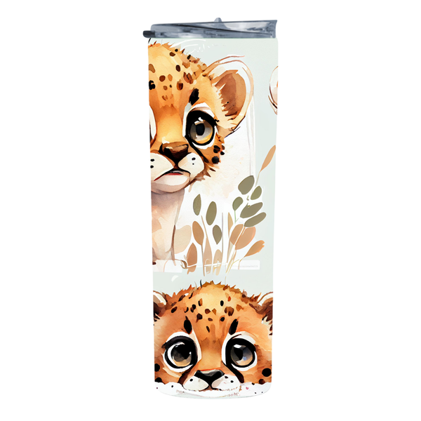 Art Baby Cheetah 20 Oz Straight Skinny Tumbler 041