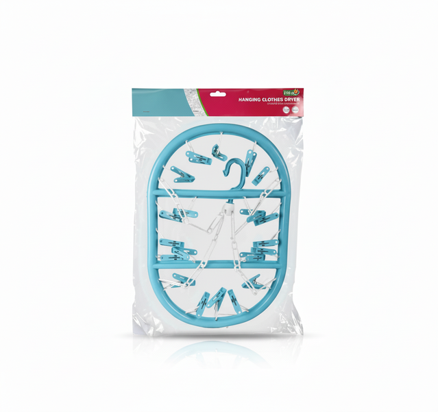 Pl Clothes Dryer with 20 Pegs for Indoor and Outdoor Use