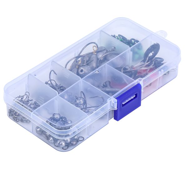 152PCS Lure Fishing Tackle Kit - Hook Sinker Swivel Accessory Set
