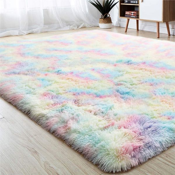 Floral Fluffy Rug