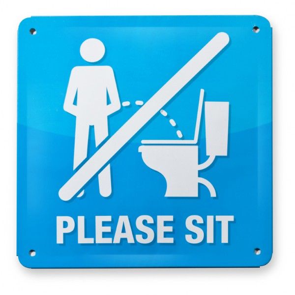 Offline Apps / Please Sit, Blechschild / Tin-Plate Sign