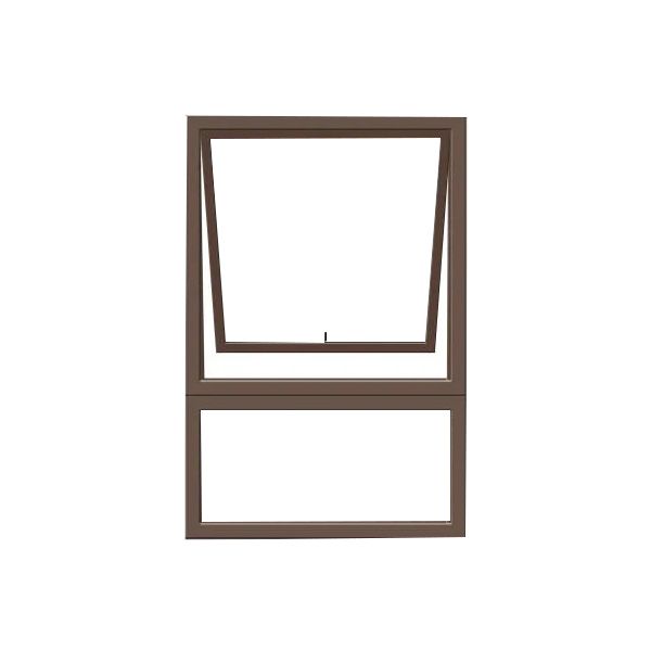 Aluminium Window PT69 Bronze 600W X900H - Clear Glass