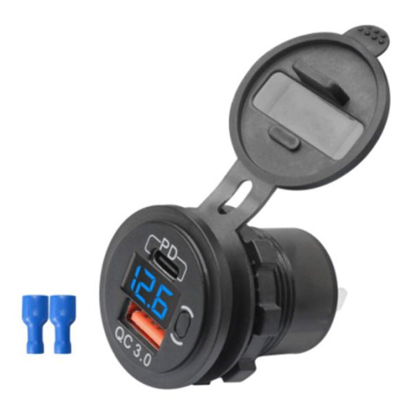 12V 24V Pd Type C/Qc 3.0 Usb Charger with Switch Compatible with Universal