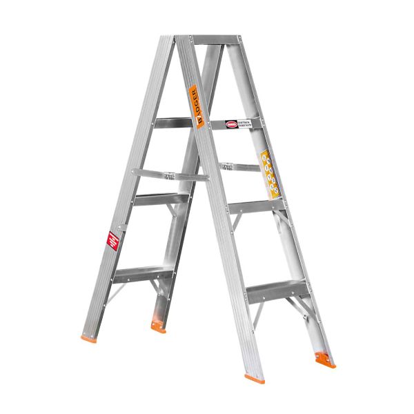 Mundo - 4 Step Ladder Double Sided - Aluminium - SANS Approved