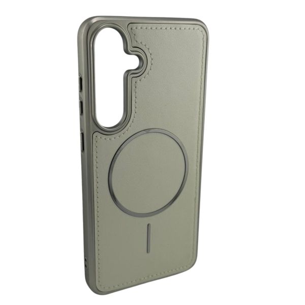 Cover Compatible With Samsung Galaxy S25 Edge -White Synthetic Leather Case