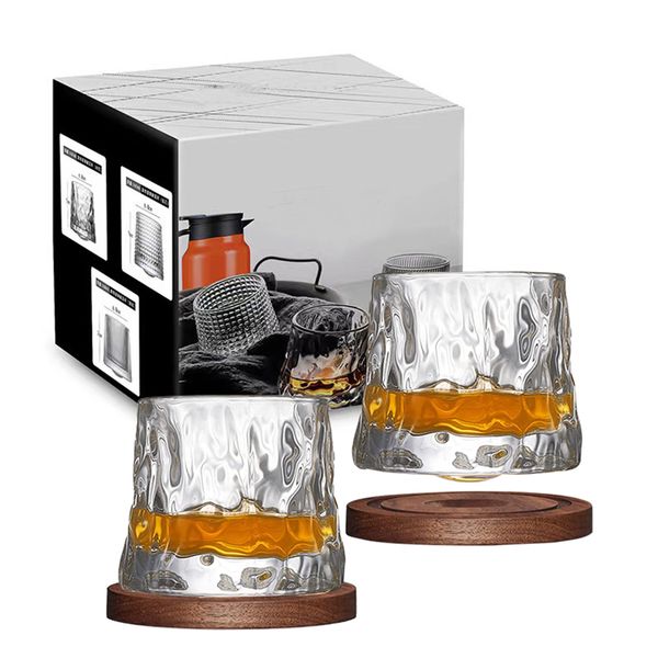 2-Piece Whiskey Glass &amp; Tumbler Holders - 160ml