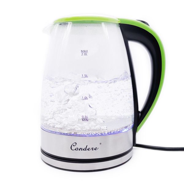 Condere - 2.0L Electric Glass Kettle (White) - LX-3002