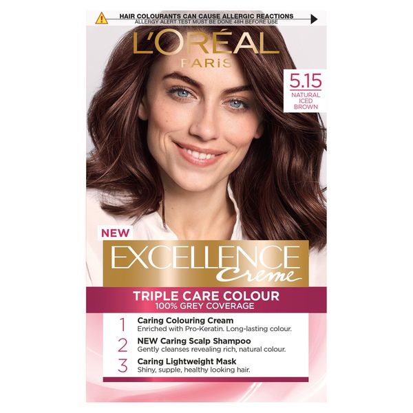 LOreal Excellence Creme Permanent Hair Dye 5.15 Natural Iced Brown