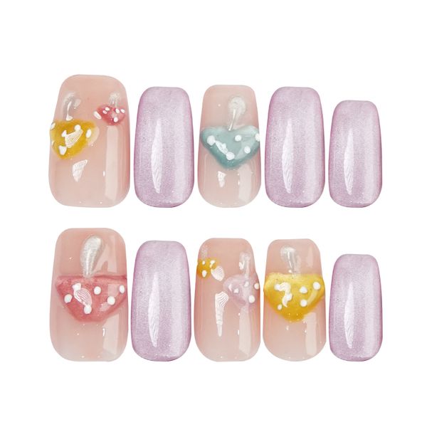 Nail Tips Handmade Wearing Nails Reusable Wearable Nail Stickers