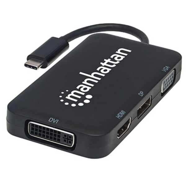 Manhattan USB-C 4-in-1 Audio/Video Converter - USB 3.1 Type-C Male to HDM