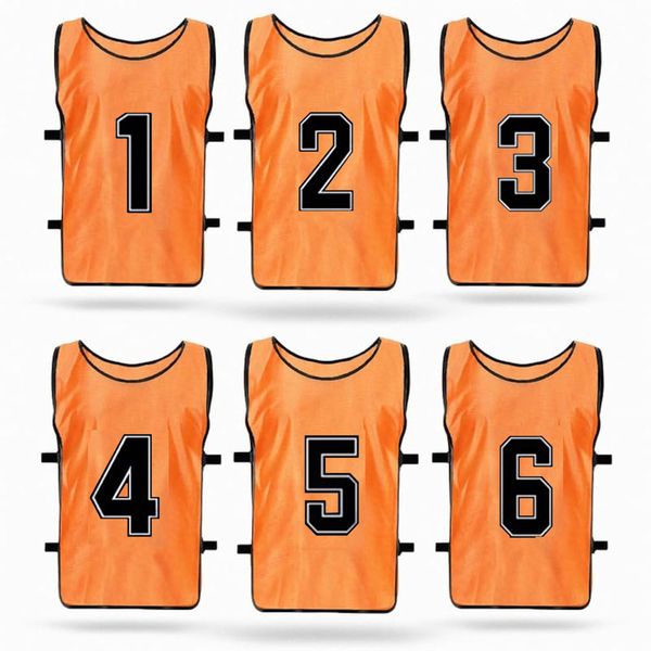 1-6 Numbered Training Vest ,Soccer Pennies Numbered Jersey