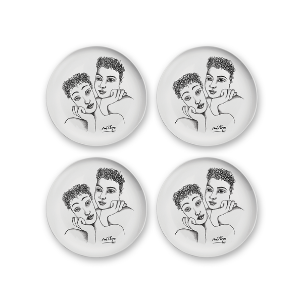 Carrol Boyes Side Plate Set of 4- Two of a kind