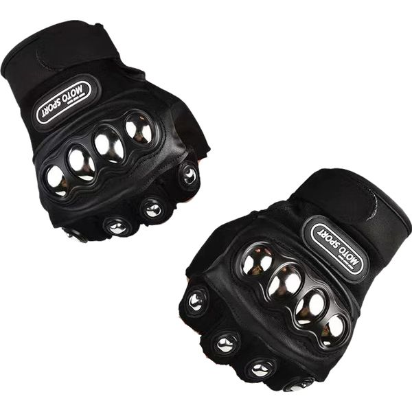 Half Finger Steel Knuckles Gloves JY-117