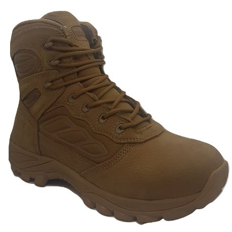 tan side zip tactical boots