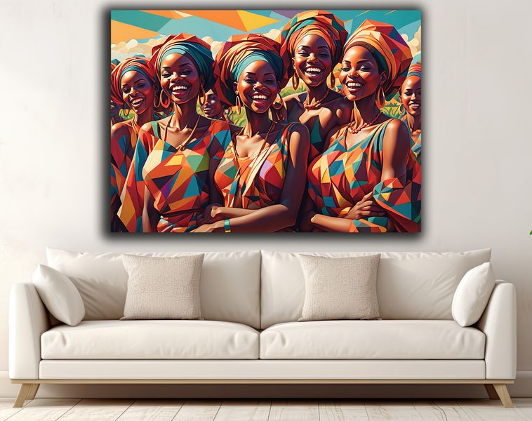 0230 African Smiles Canvas Wall Art
