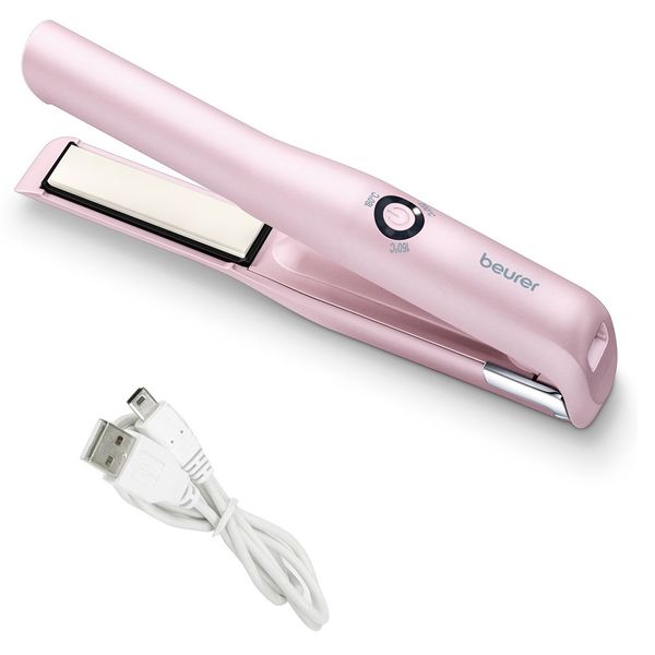 Beurer Hair Straightener: Cordless, USB Rechargeable &amp; Travel Sized HS 20