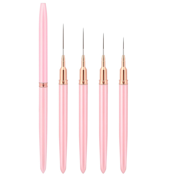 Nail Art Liner Brushes, 5Pcs Painting Nail Art Brush Set Drawing Tool