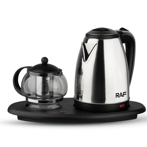 RAF Electric Kettle With An Electric Tray &amp; Glass Teapot 1L &amp; 2.2L