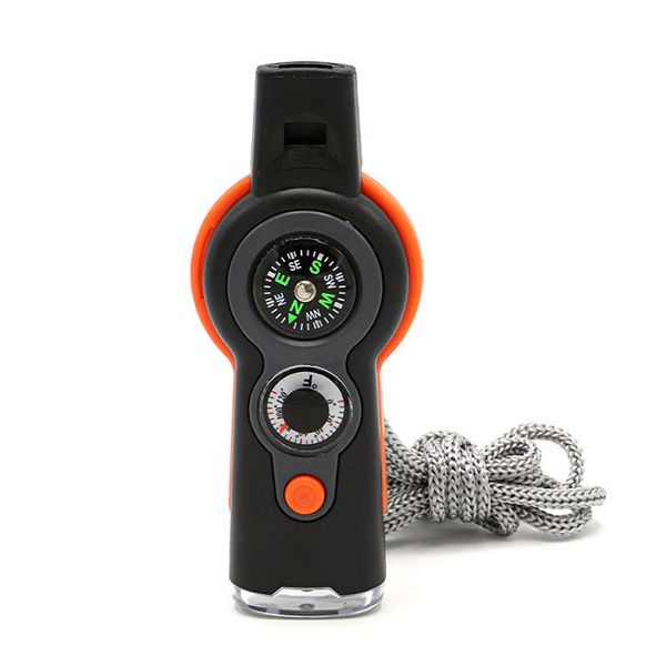 7-in-1 Survival Whistle: LED Compass + Signal Mirror SA Bushfire Rescue Kit