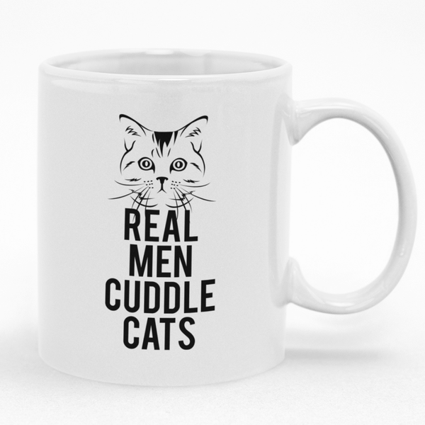 Real Men Cuddle Cats Mug