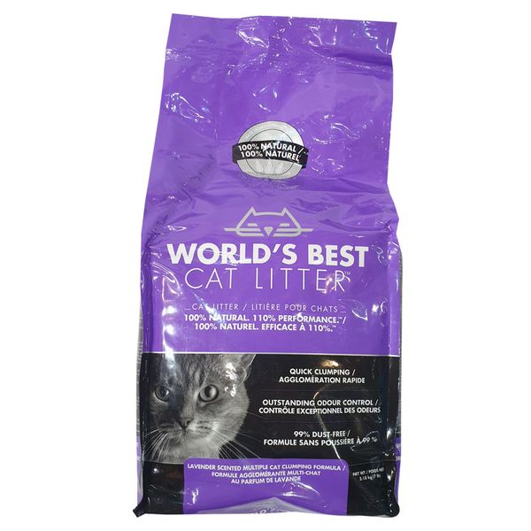 World's Best Cat Litter- Lavender Scented Multiple Cat Litter 3.18kg