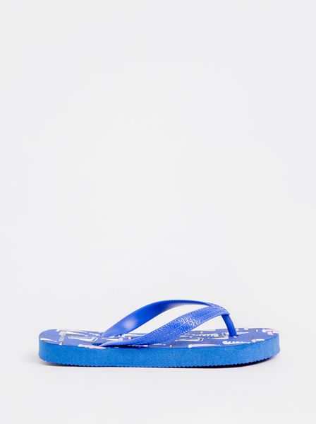 Boys Pop Candy Printed Flip Flops Mid Blue