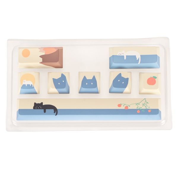 8 Key PBT Keycaps Dye Sublimation, Cute DIY Design