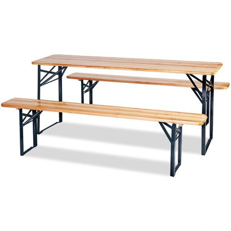 Eco Bistro Set Foldable Table And Benches In South Africa Takealot Com - Best Wood For Outdoor Furniture South Africa