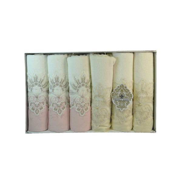 Luxurious Textured Motif Design Soft &amp; Absorbent Hand Towel Set 8