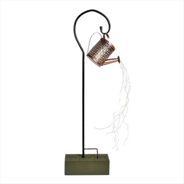 Solar Watering Pot Lights Vintage Metal Kettle Compatible with Universal