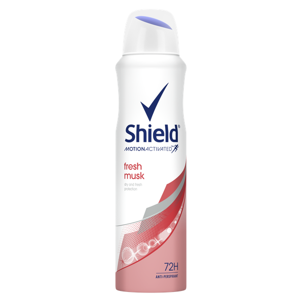Shield Women Fresh Musk Antiperspirant Deodorant Body Spray 6x150ml