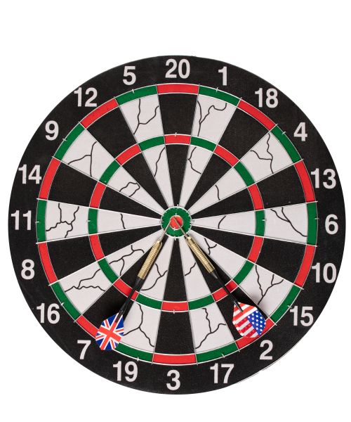 GetUp 36.5cm Flocked Dartboard And 6x18g Darts