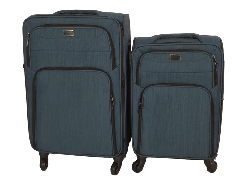 SMTE-Trolley 2 Piece Travel Luggage Spinner -Fabric