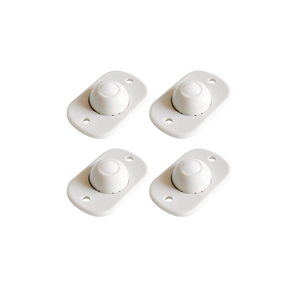 4 Pack Castors Wheels for Furniture Storage Boxes Cabinet Drawer Trash Bin