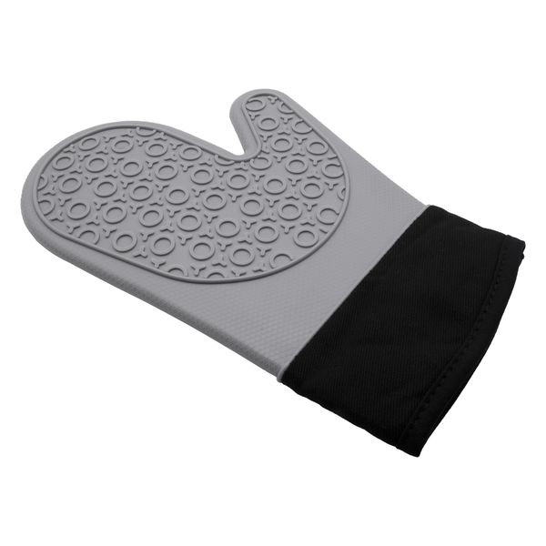 Regent Kitchen Silicone Glove with Cotton Lining Grey - 310x170x10mm