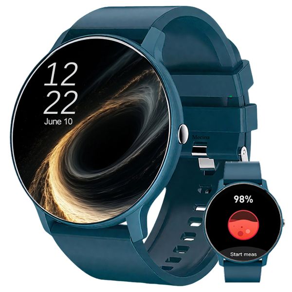 Blue Smartwatch for Active Lifestyles with Wellness Tracking &amp; Notification