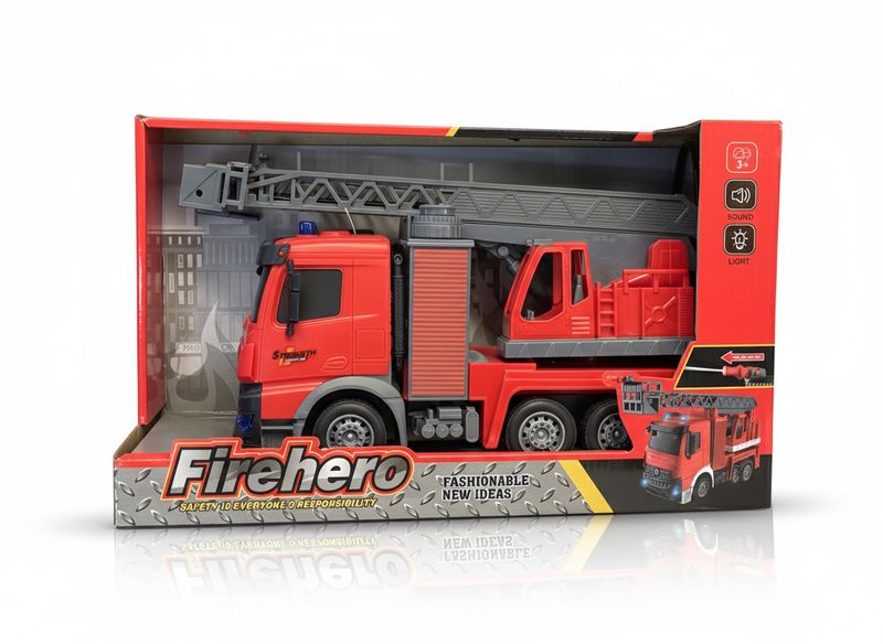 FireHero Truck Toy with Lights, Sound and Water Spray