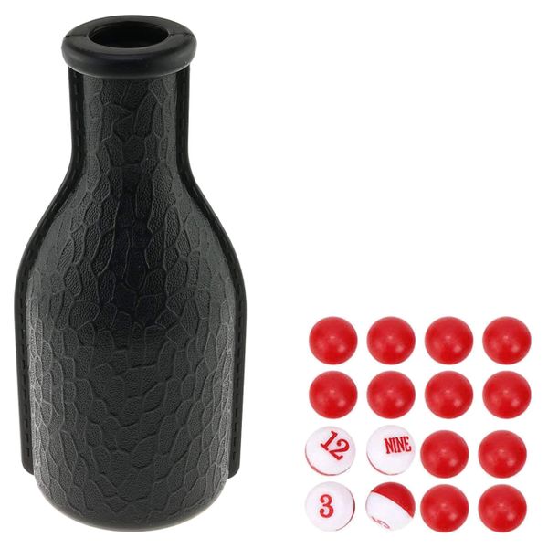 Plastic Billiard Pool Shaker With Red And White Tally Peas