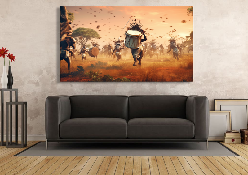Canvas Wall Art - Drums of the Savanna - IM0349