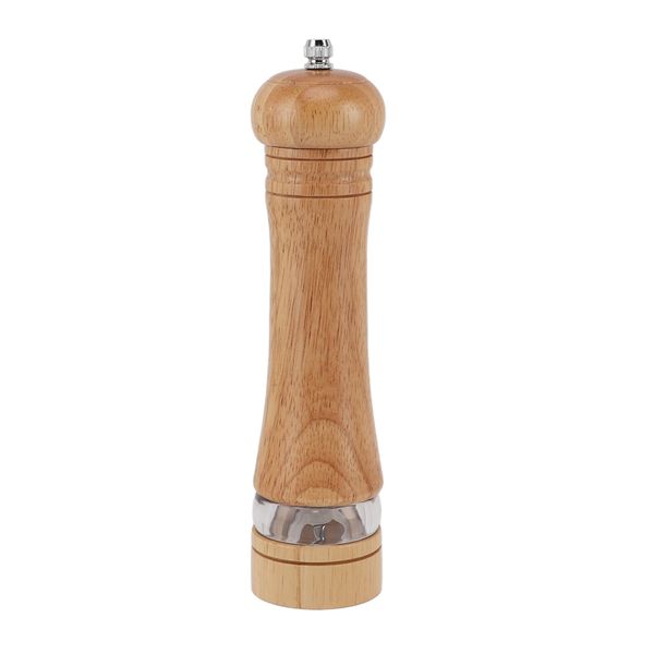 Pepper Grinder Adjustable Coarseness Effortless Pepper Mill LightWood Color