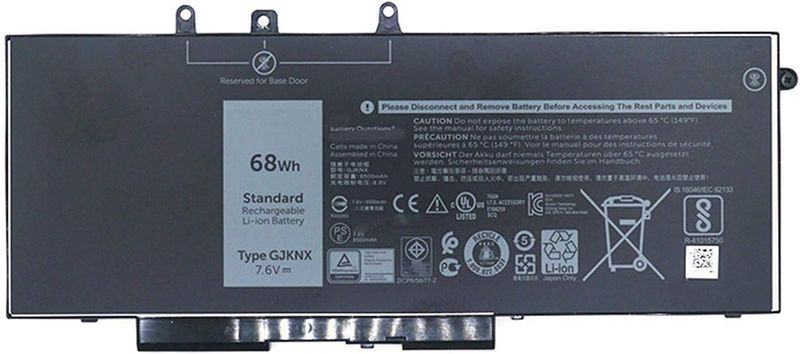 Higher Capacity 7.6V 68Wh 4-Cell Li-Polymer Battery for Dell Latitude 5480