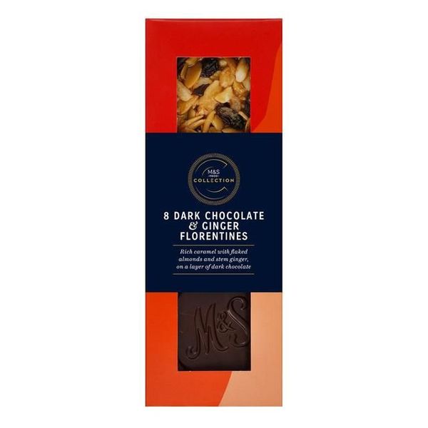 M&amp;S Collection Dark Chocolate &amp; Ginger Florentines 170g